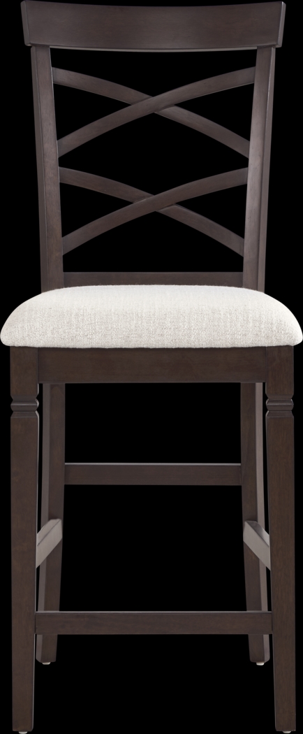 Winslow Brown Cherry Finish 5 Pc Square Counter Height Dining Room with X-Back Stools - Thumbnail - Image 4