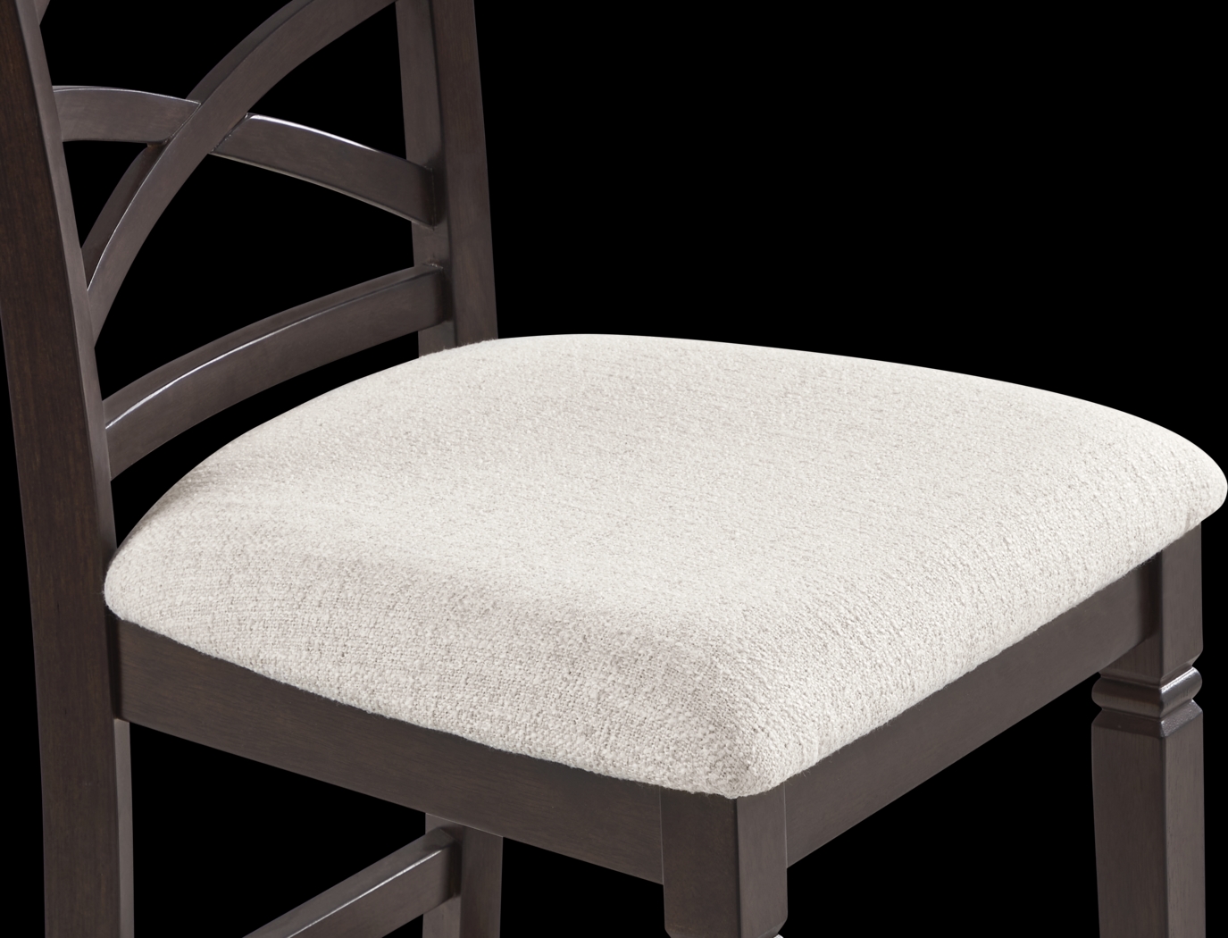 Winslow Brown Cherry Finish 5 Pc Square Counter Height Dining Room with X-Back Stools - Thumbnail - Image 5