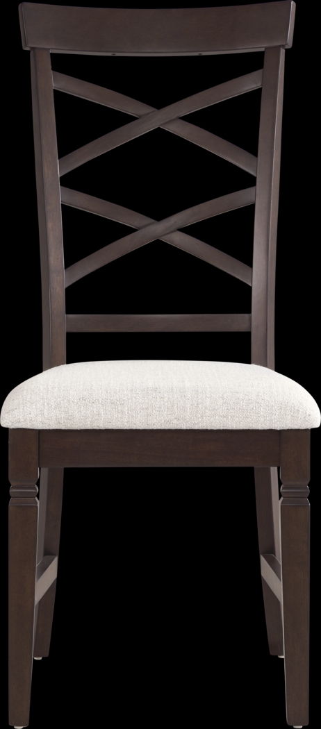 Winslow Brown Cherry Finish 5 Pc Rectangle Dining Room with X-Back Chairs - Thumbnail - Image 5