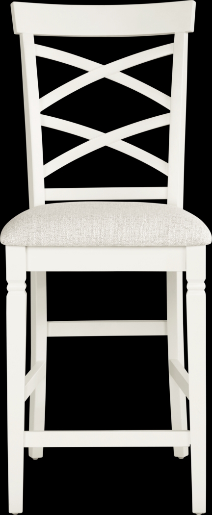 Winslow White X-Back Counter Height Stool - Thumbnail - Image 3