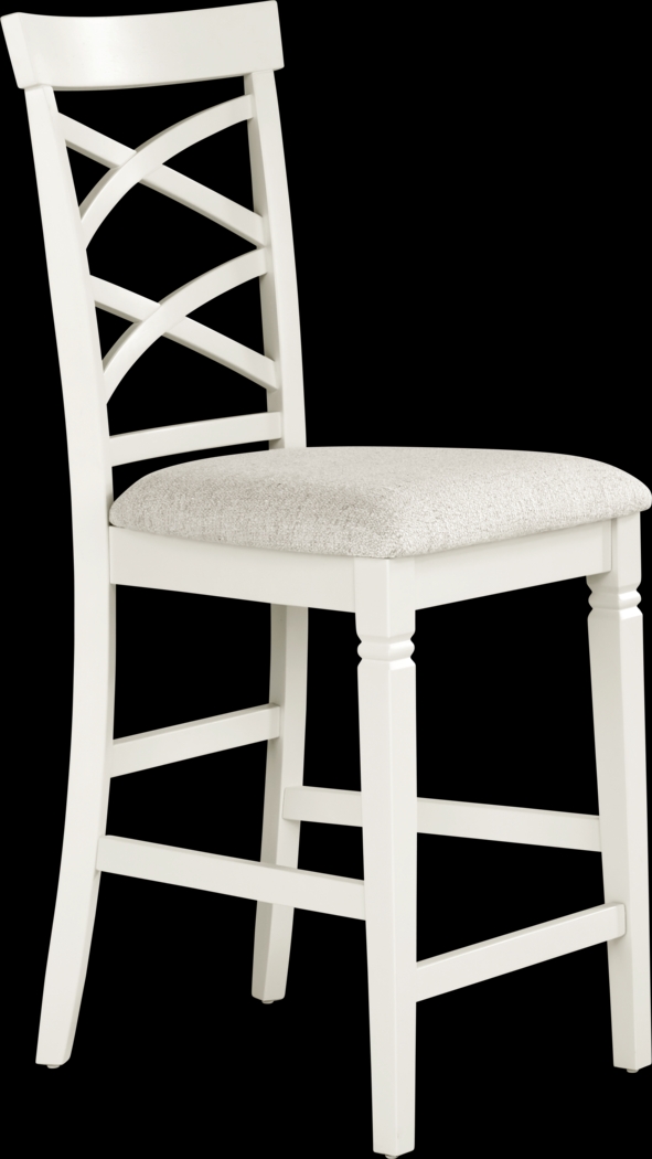 Winslow White X-Back Counter Height Stool - Thumbnail - Image 1