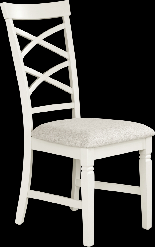 Winslow White 5 Pc Rectangle Dining Room with X-Back Chairs - Thumbnail - Image 7