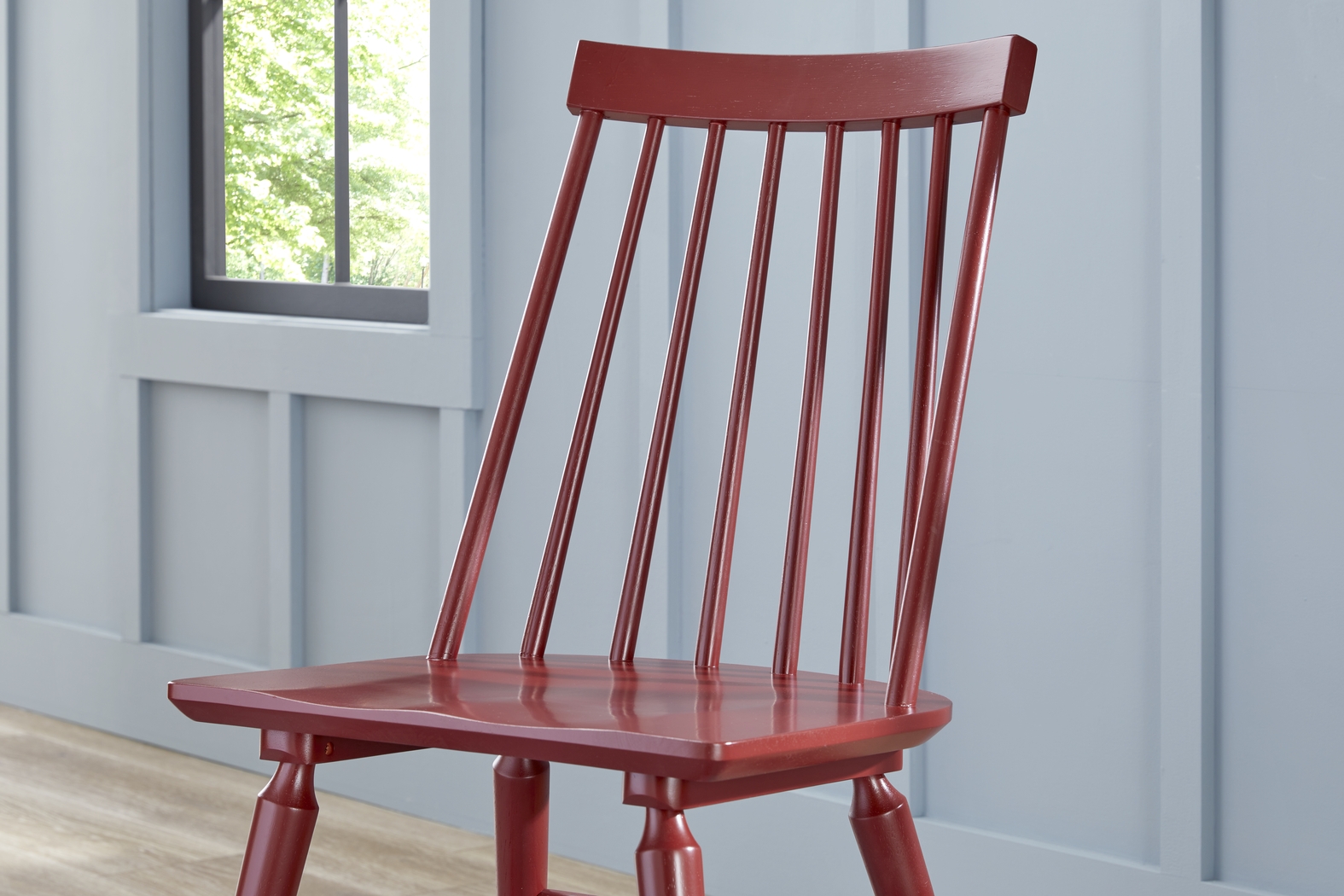 Winsor Natural 5 Pc Rectangle Dining Room with Red Chairs - Thumbnail - Image 7