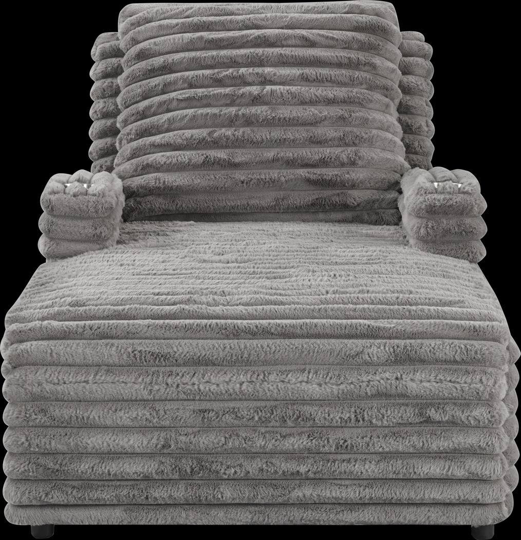 Wintercrest Gray Power Reclining Chaise - Thumbnail - Image 2