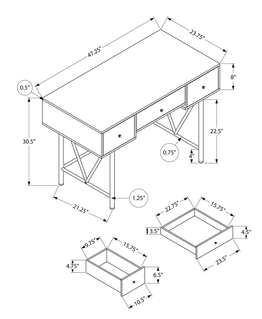Winterthure Cherry Desk - Thumbnail - Image 5
