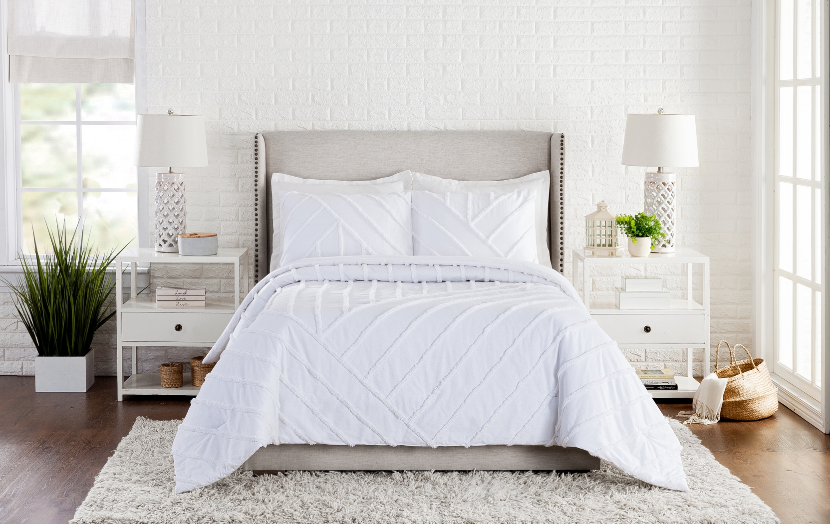 Winthorne White King 3 Pc Comforter Set - Thumbnail - Image 2