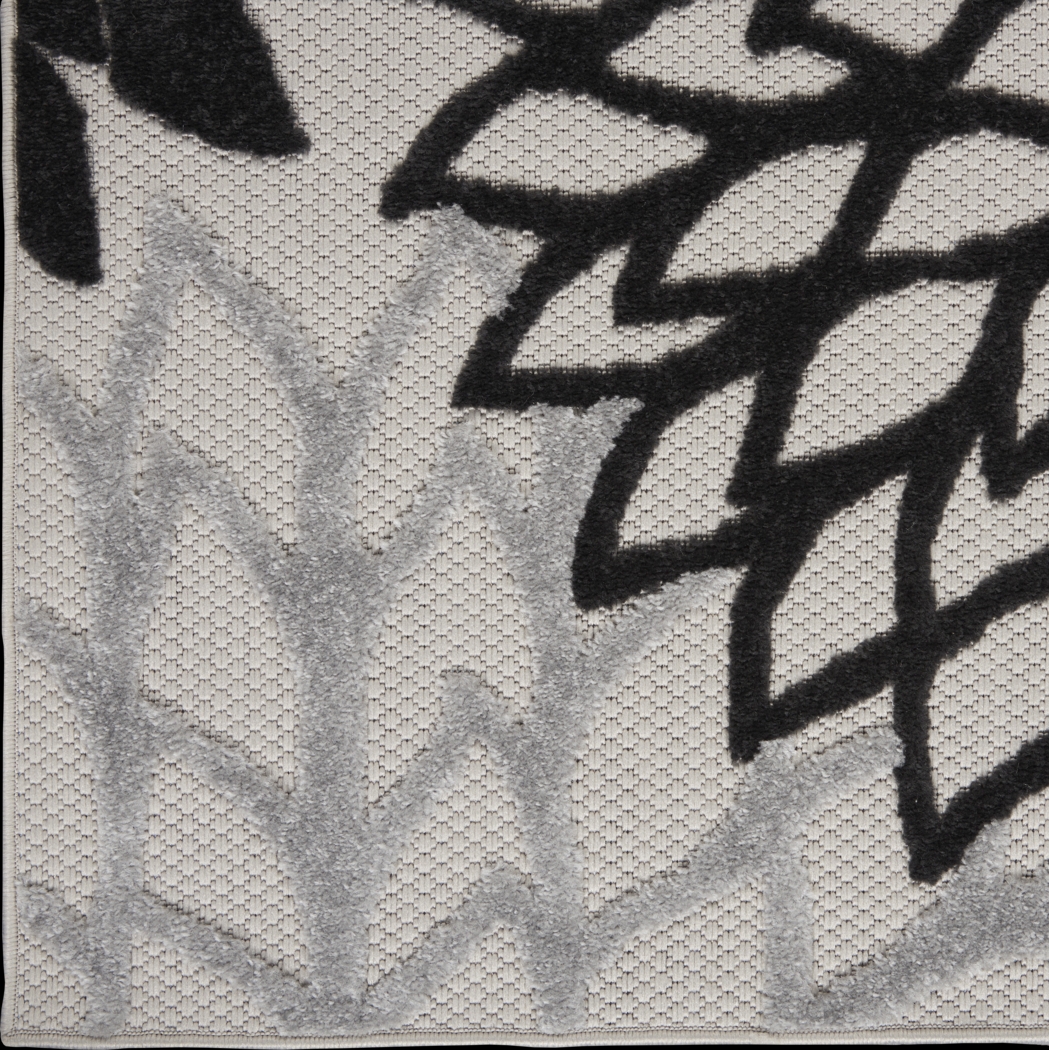 Winthrone Black/White 7'10 x 10'6 Indoor/Outdoor Rug - Thumbnail - Image 8