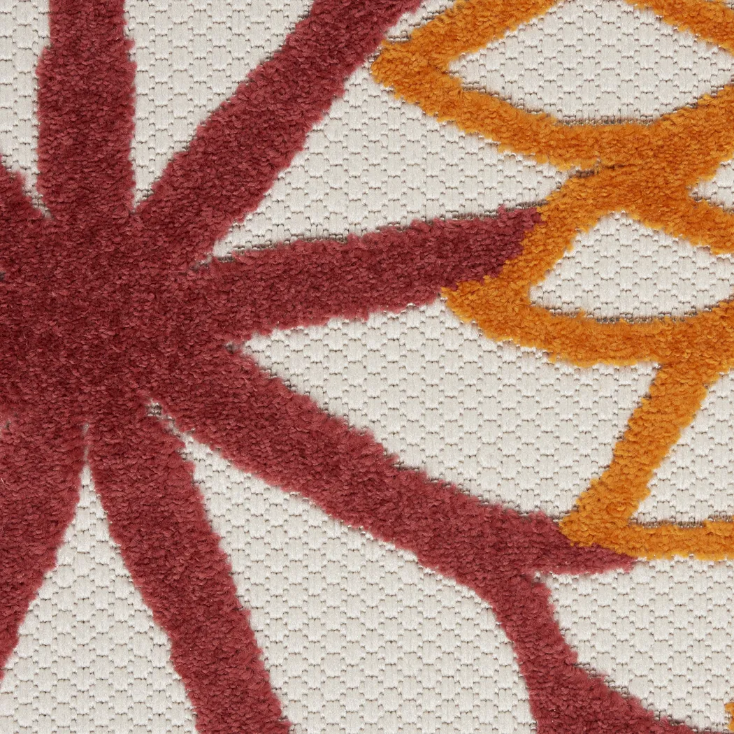 Winthrone Red/Multi 5'3 x 7'5 Indoor/Outdoor Rug - Thumbnail - Image 8