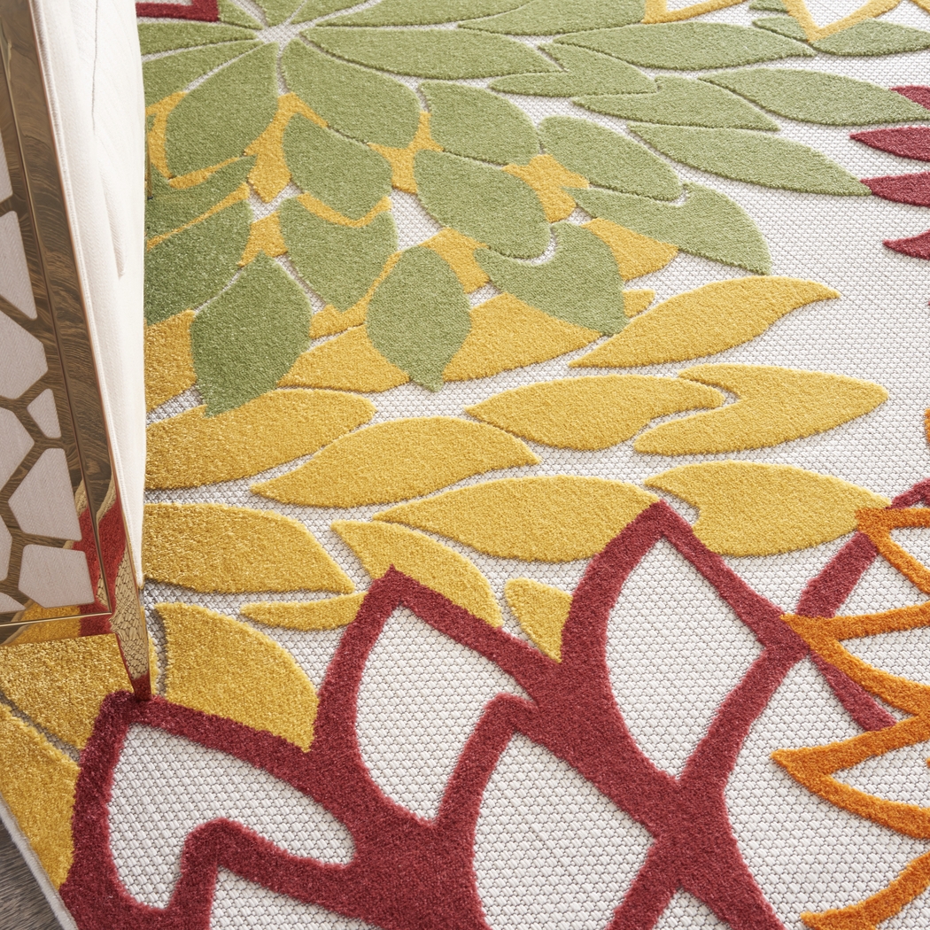 Winthrone Red/Multi 7'10 x 10'6 Indoor/Outdoor Rug - Thumbnail - Image 5