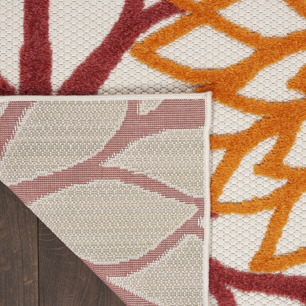 Winthrone Red/Multi 7'10 x 10'6 Indoor/Outdoor Rug - Thumbnail - Image 7