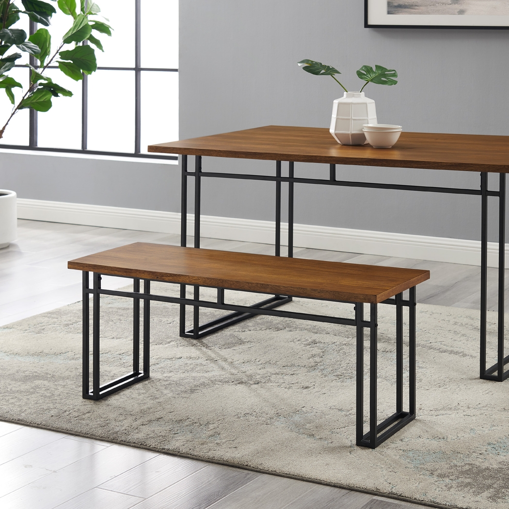 Winthrope Walnut Dining Bench - Thumbnail - Image 2