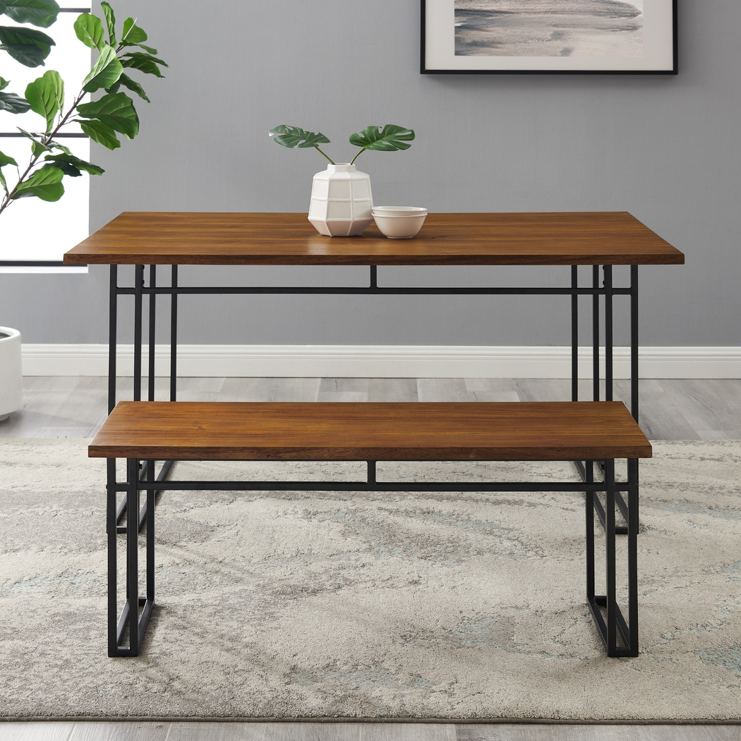 Winthrope Walnut Dining Bench - Thumbnail - Image 3