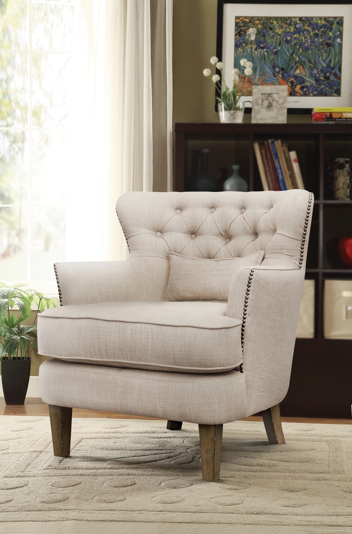 Wintley Beige Accent Chair - Thumbnail - Image 6