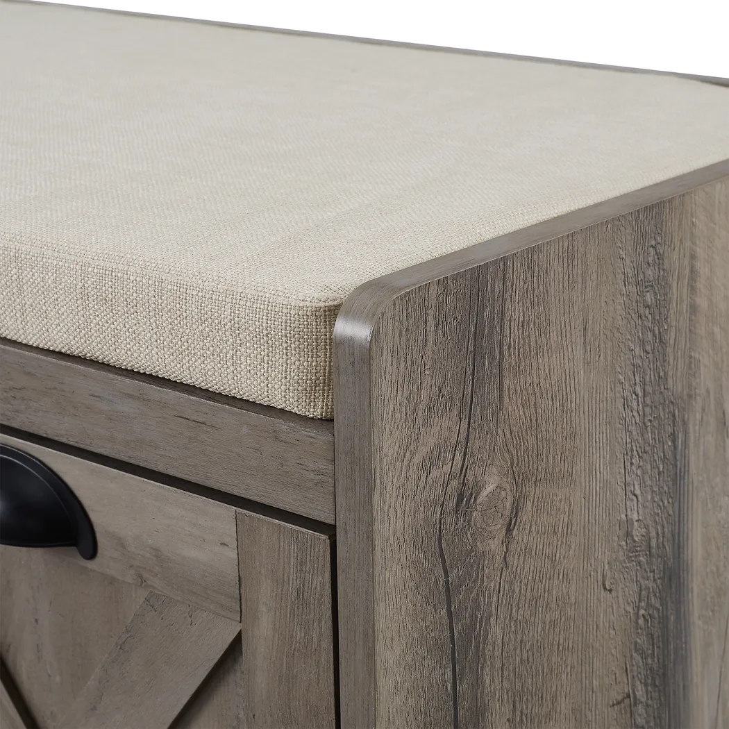 Winyah Gray Accent Bench - Thumbnail - Image 3