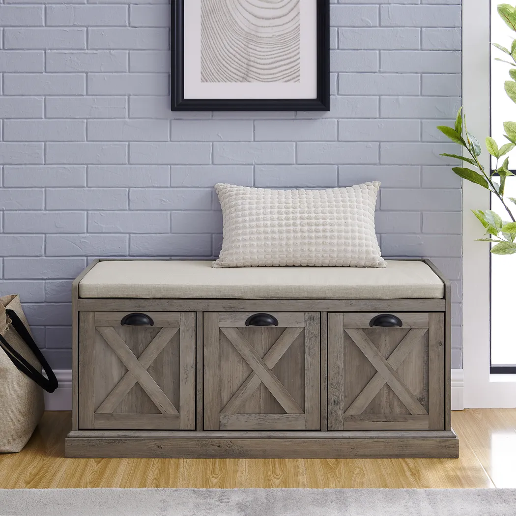 Winyah Gray Accent Bench - Thumbnail - Image 5