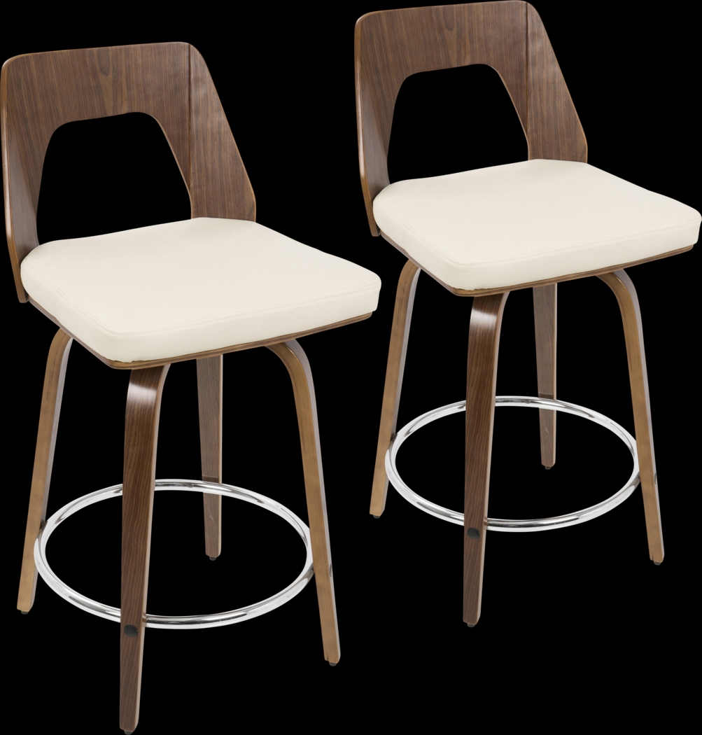 Winzenburg Cream Counter Height Stool, Set of 2 - Thumbnail - Image 1