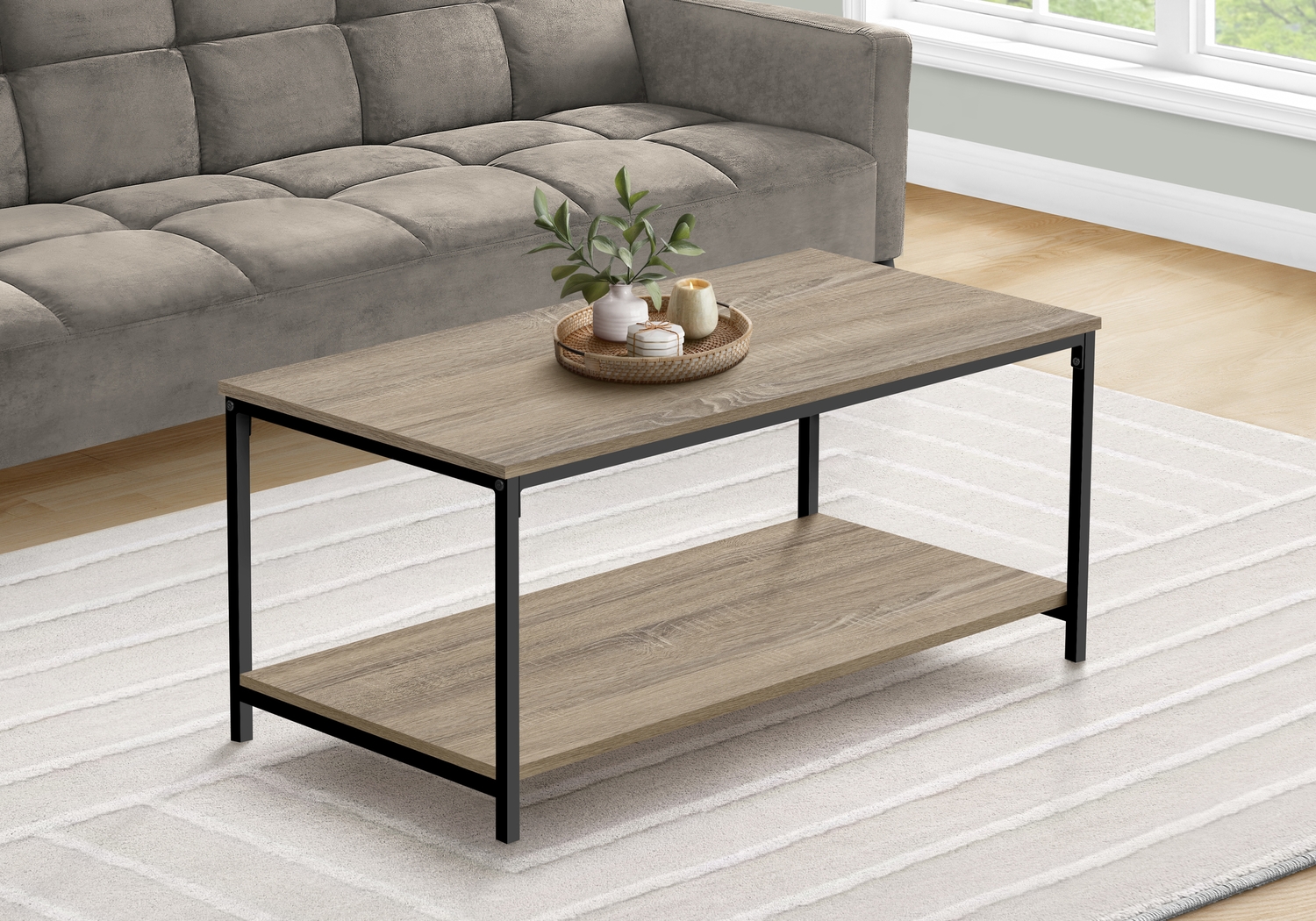 Wishart Taupe Cocktail Table - Thumbnail - Image 2