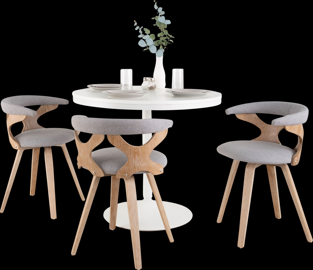 Wisheen Gray 4 Pc Dining Set - Thumbnail - Image 3