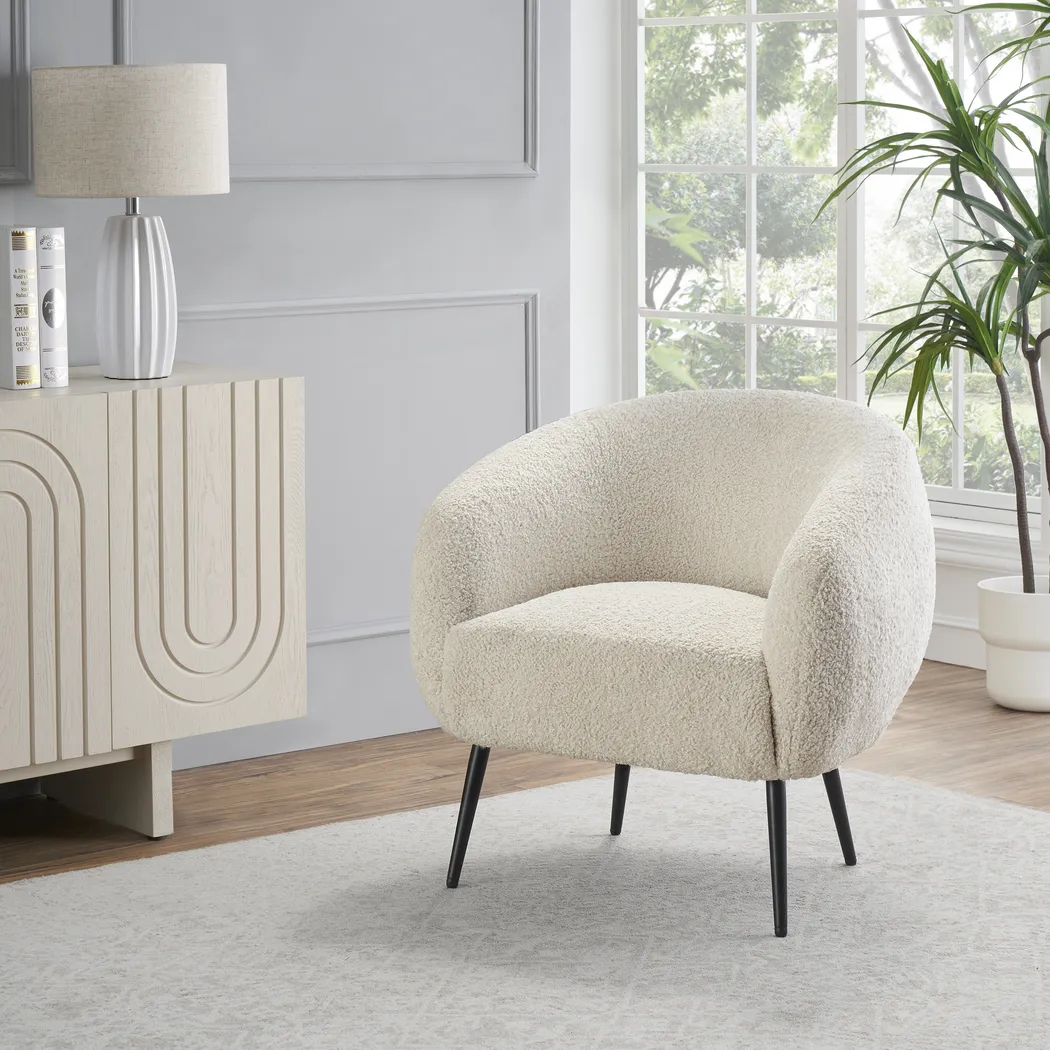 Wishmoore White Accent Chair - Thumbnail - Image 2