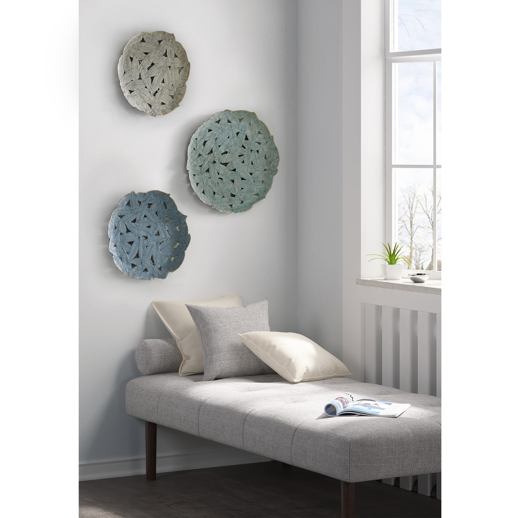 Wiskon Blue Iron Painted Wall Decor Set of 3 - Thumbnail - Image 12