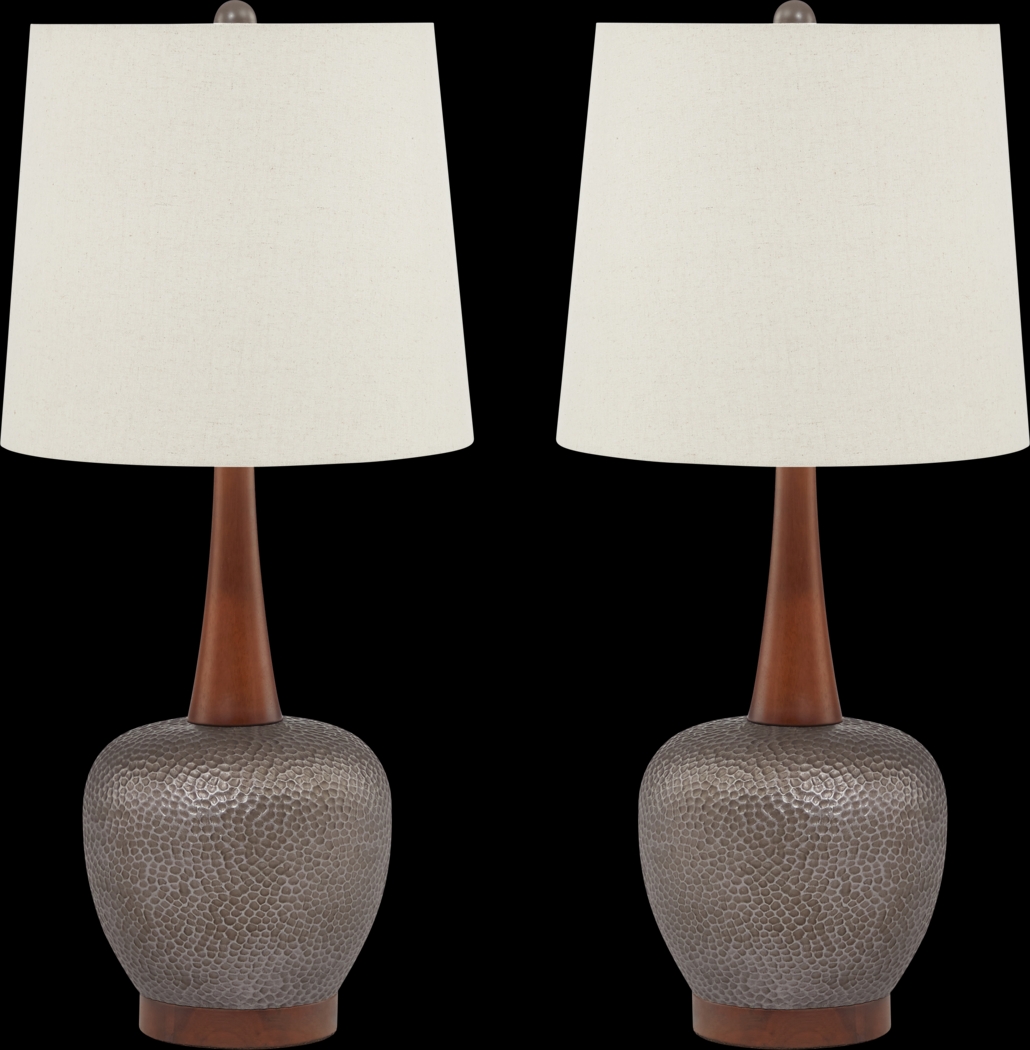 Wiskon Way Charcoal Table Lamps, Set of 2 - Thumbnail - Image 1