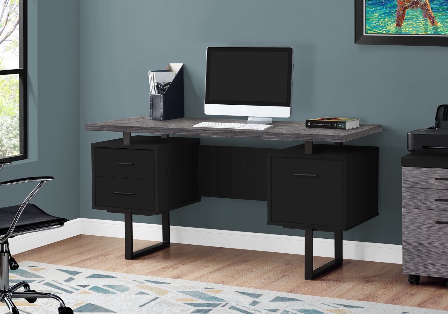 Wisterwood Black Desk - Thumbnail - Image 2