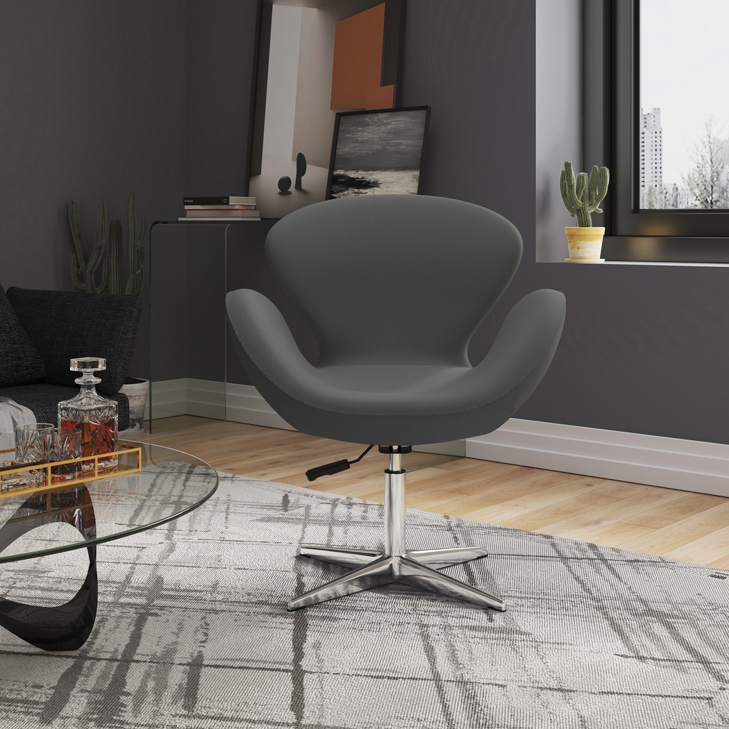 Witchazel Dark Gray Accent Chair - Thumbnail - Image 2