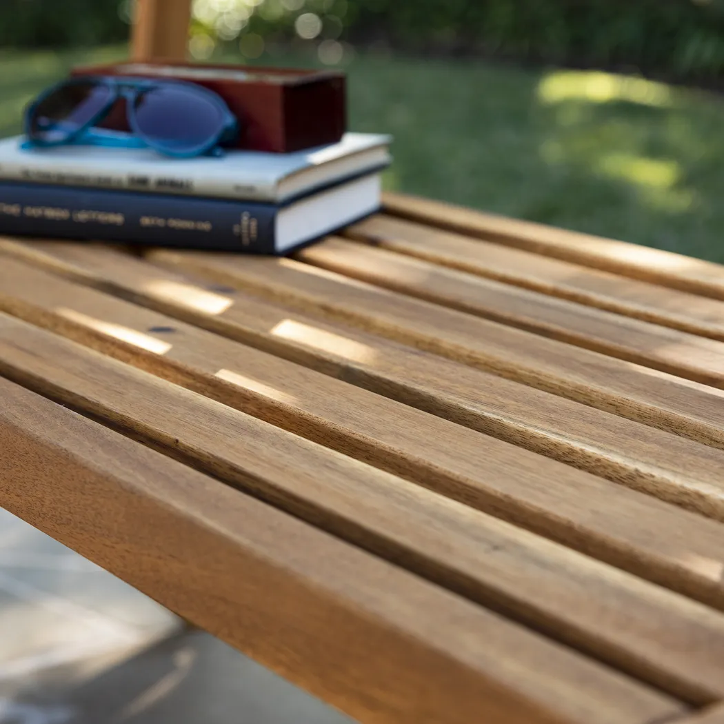 Witeria Natural Outdoor Accent Bench - Thumbnail - Image 3