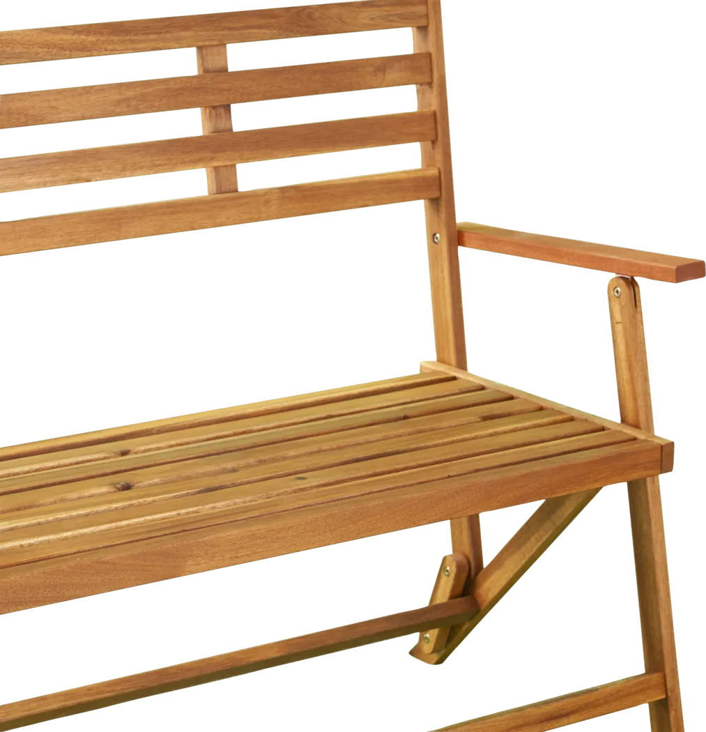 Witeria Natural Outdoor Accent Bench - Thumbnail - Image 7
