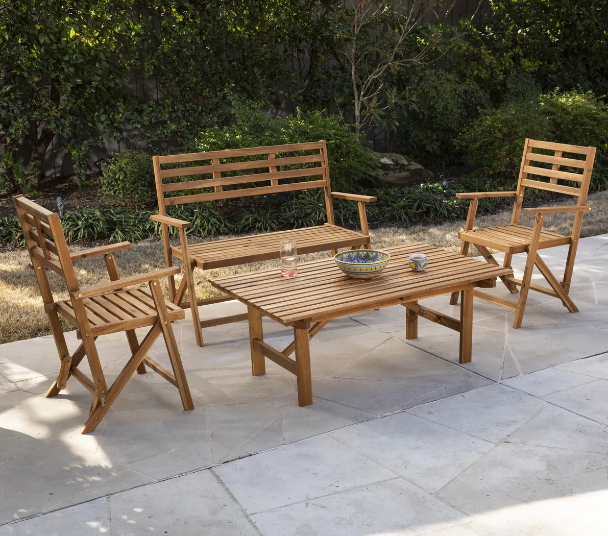 Witeria Natural Outdoor Accent Bench - Thumbnail - Image 9