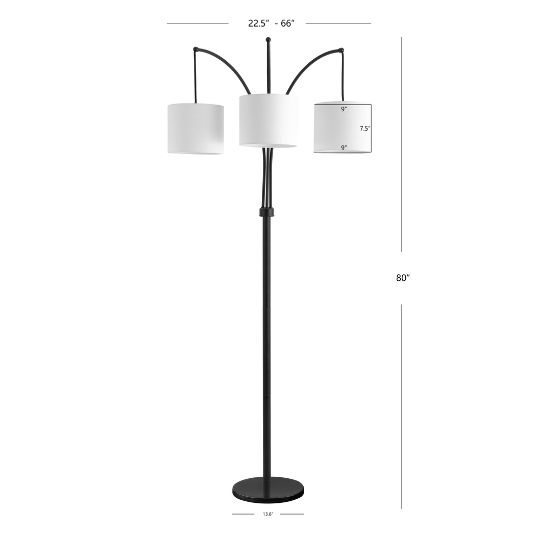 Witherell Moor Black Floor Lamp - Thumbnail - Image 2