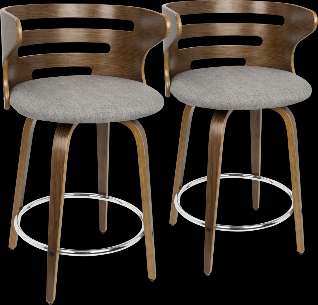 Withersfield Gray Counter Height Stool, Set of 2 - Thumbnail - Image 1