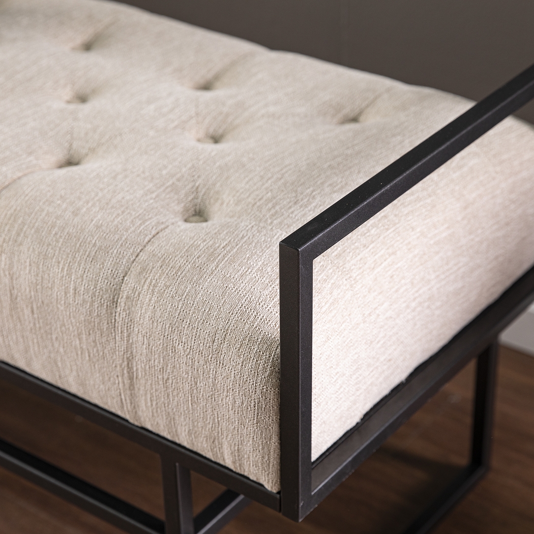 Witterton Beige Accent Bench - Thumbnail - Image 4