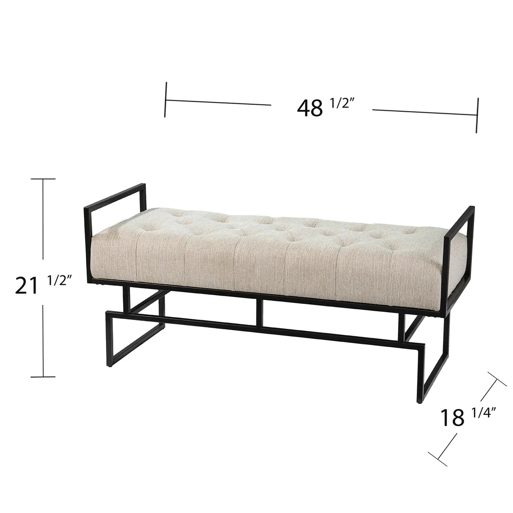 Witterton Beige Accent Bench - Image 6