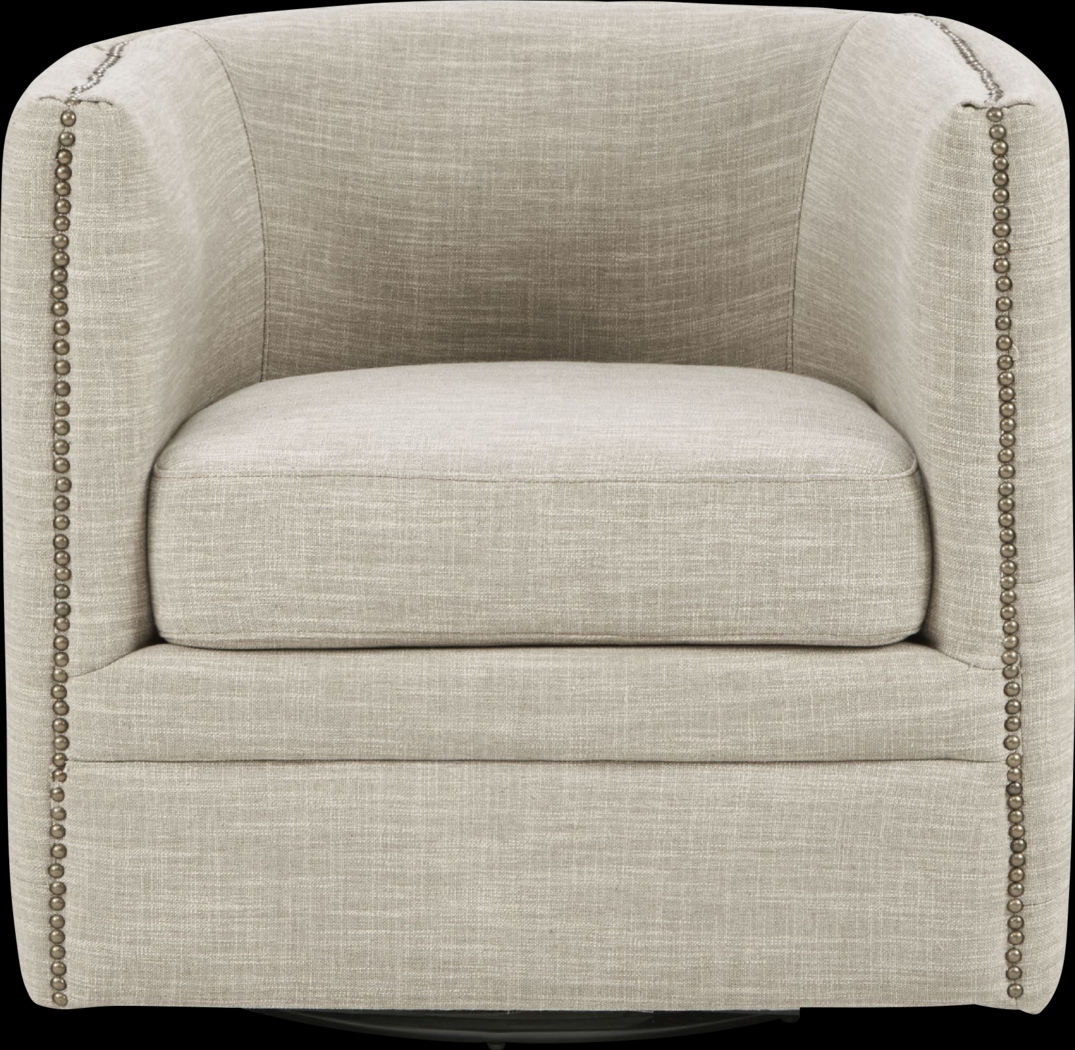 Wittmer Cream Accent Swivel Chair - Thumbnail - Image 2