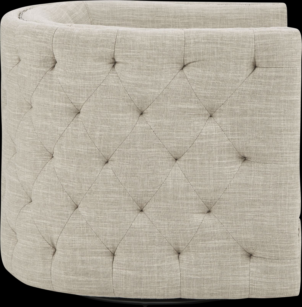 Wittmer Cream Accent Swivel Chair - Thumbnail - Image 3