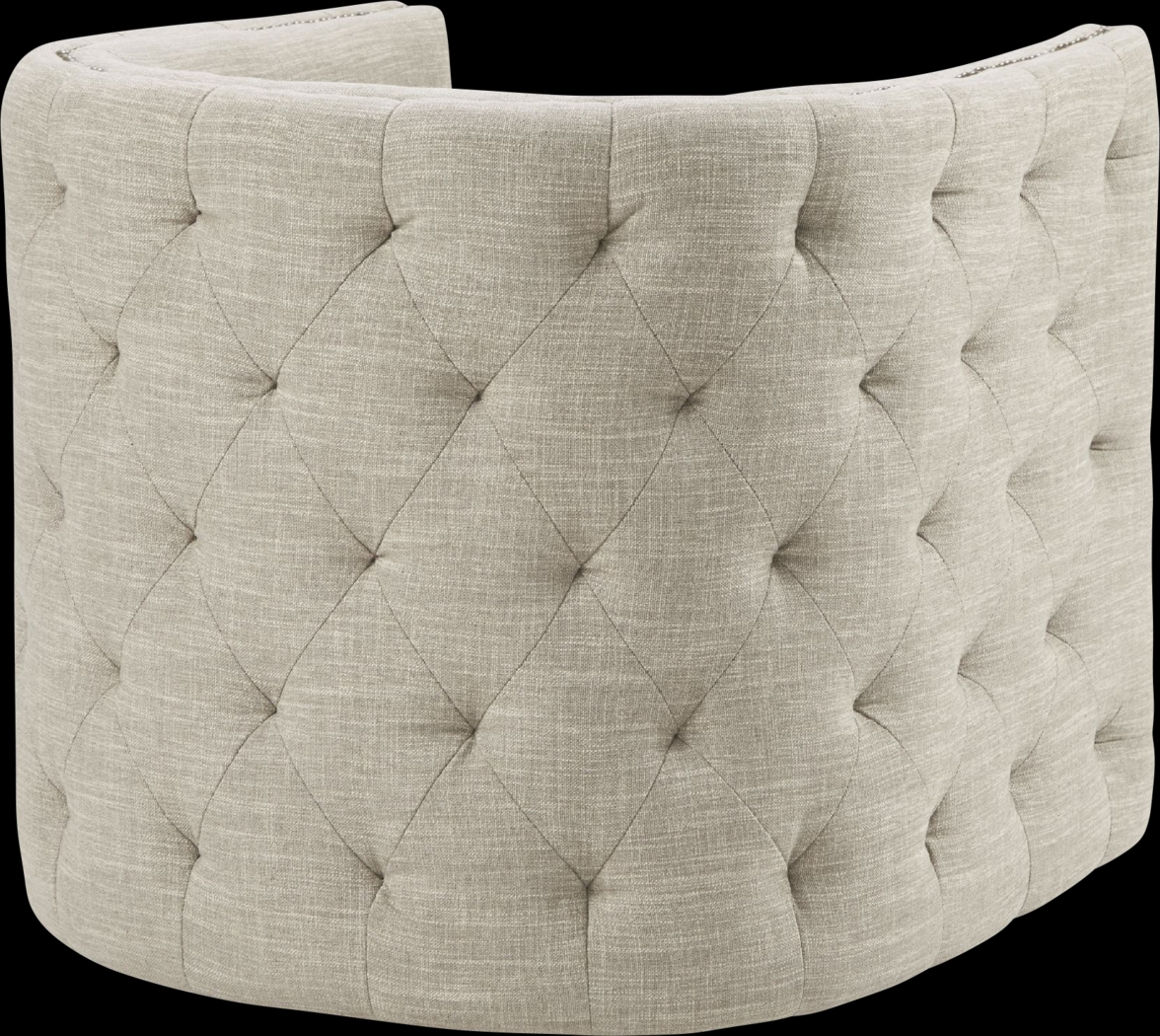 Wittmer Cream Accent Swivel Chair - Thumbnail - Image 4