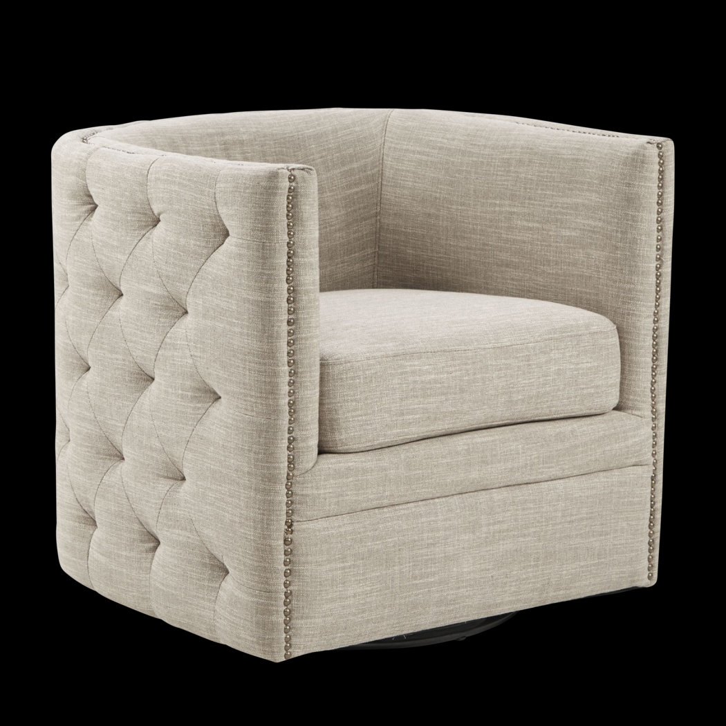 Wittmer Cream Accent Swivel Chair - Thumbnail - Image 1