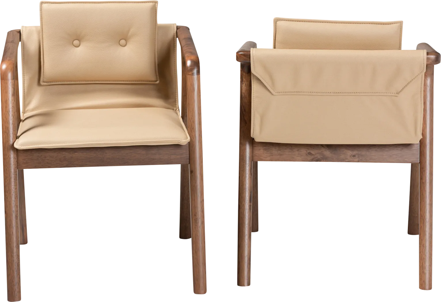 Wogan Beige Arm Chair, Set of 2 - Thumbnail - Image 2