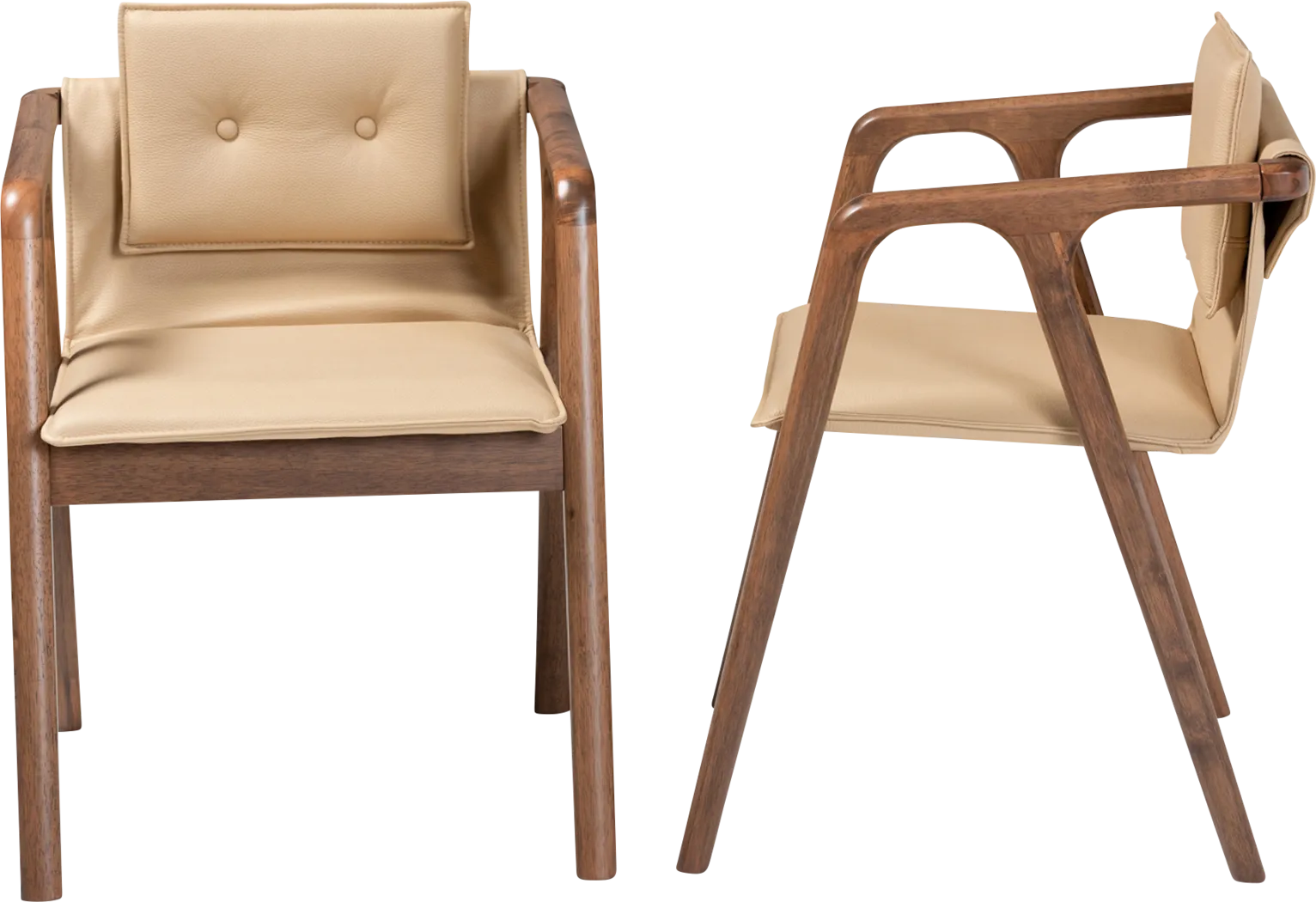 Wogan Beige Arm Chair, Set of 2 - Thumbnail - Image 3