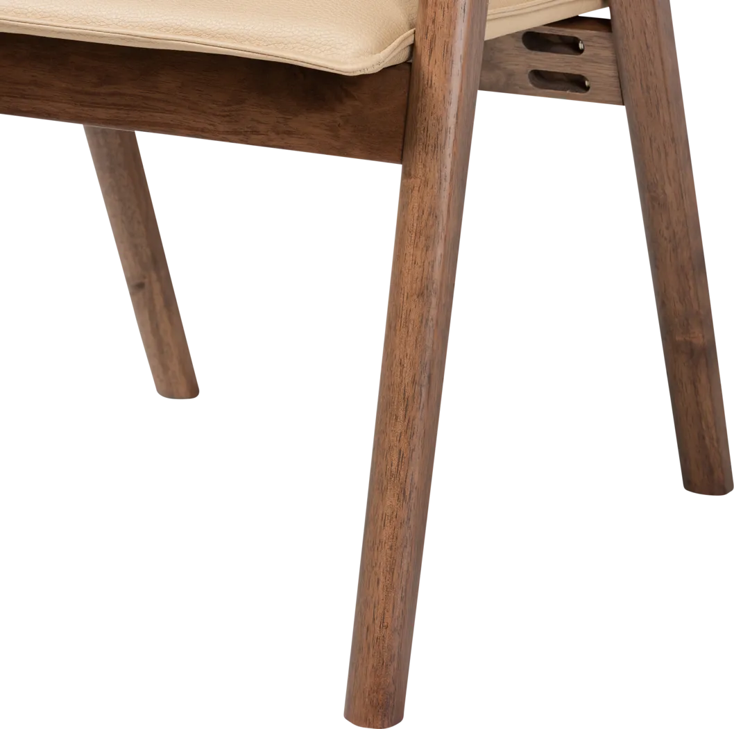 Wogan Beige Arm Chair, Set of 2 - Thumbnail - Image 6