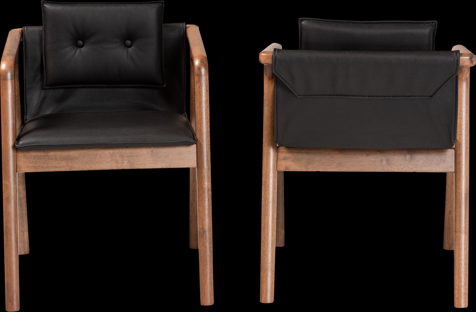 Wogan Black Arm Chair, Set of 2 - Thumbnail - Image 2