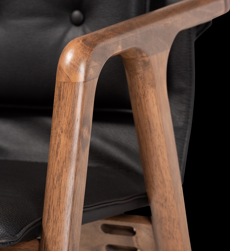 Wogan Black Arm Chair, Set of 2 - Thumbnail - Image 5