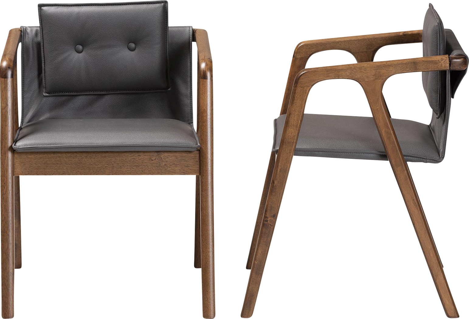 Wogan Gray Arm Chair, Set of 2 - Thumbnail - Image 3