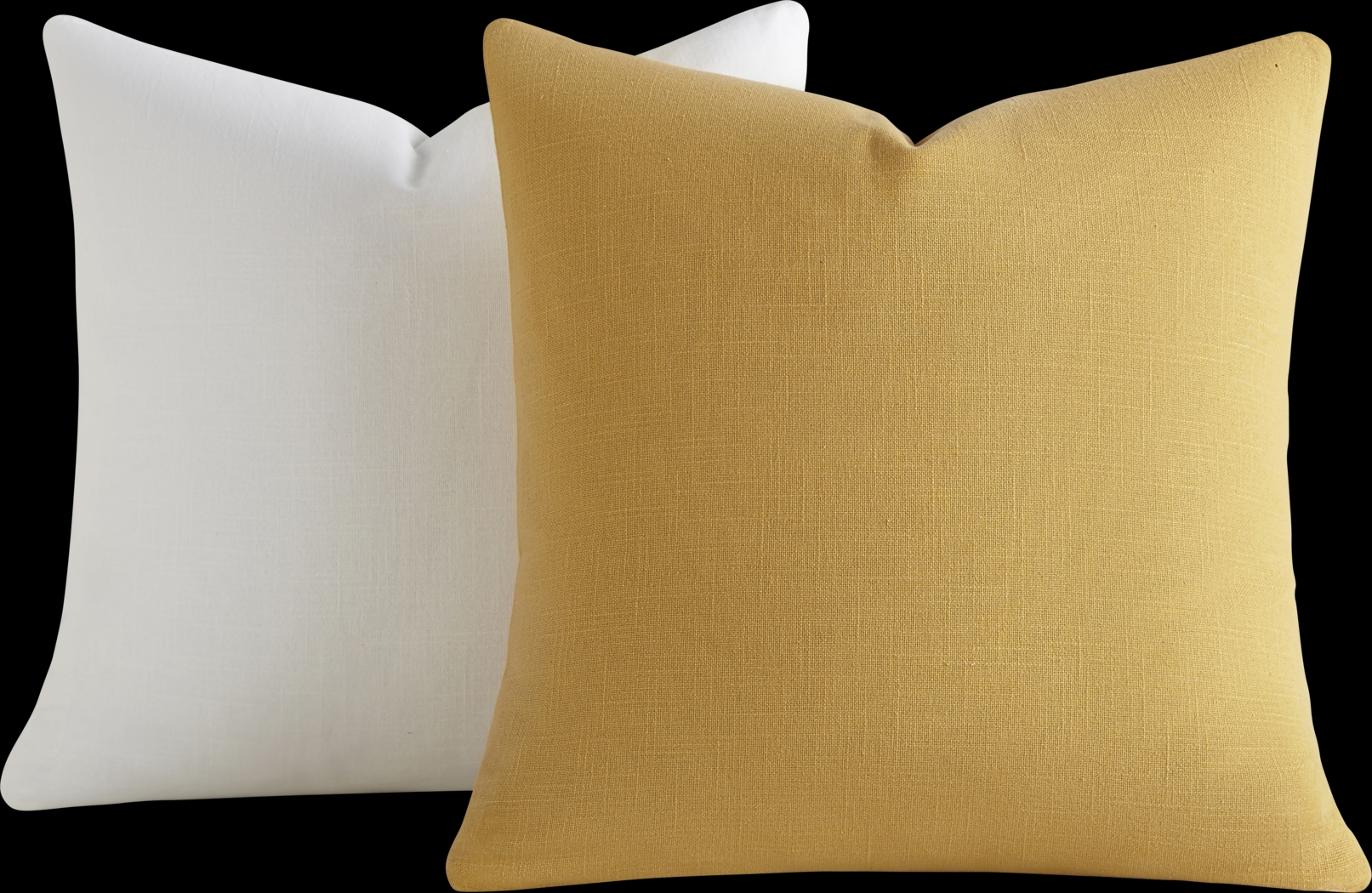 Wolfe Mustard/White Accent Pillow Set of 2 - Thumbnail - Image 1