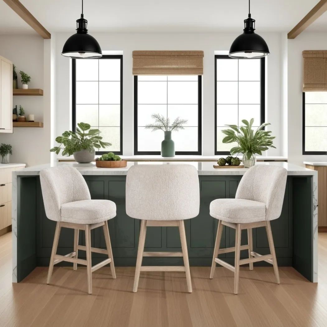 Wolfphone I Light Brown and Cream Counter Height Stool - Thumbnail - Image 2