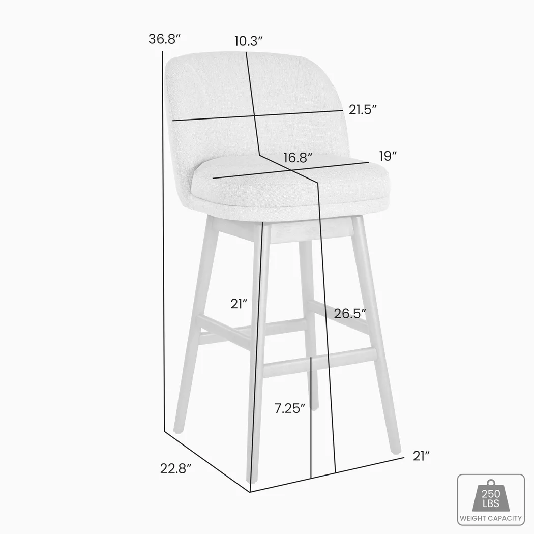 Wolfphone II Dark Brown and Taupe Counter Height Stool - Thumbnail - Image 7