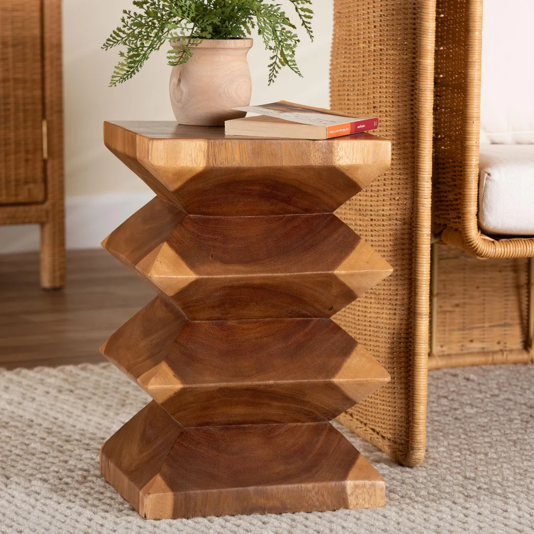 Wolftube Brown End Table - Thumbnail - Image 2