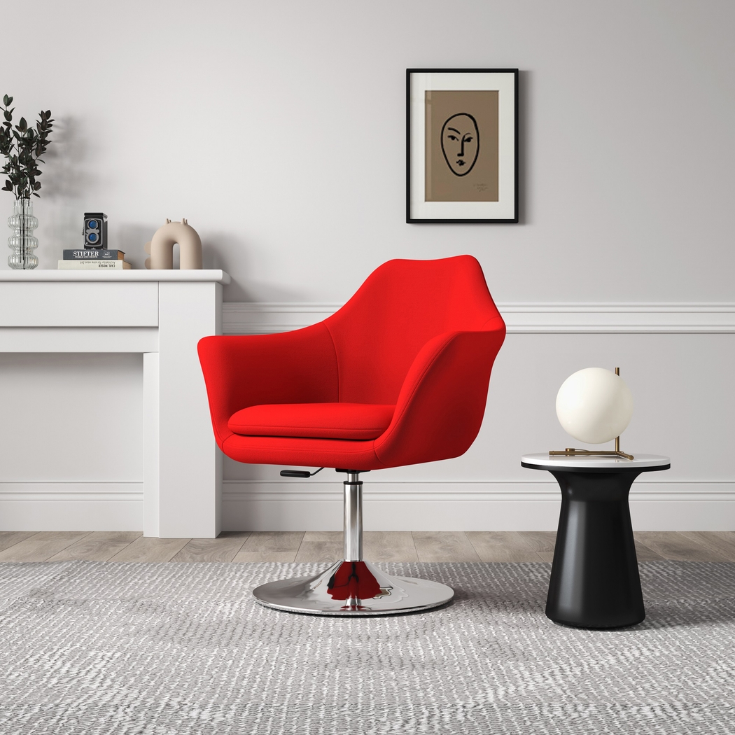 Wollesen Red Accent Chair - Thumbnail - Image 2