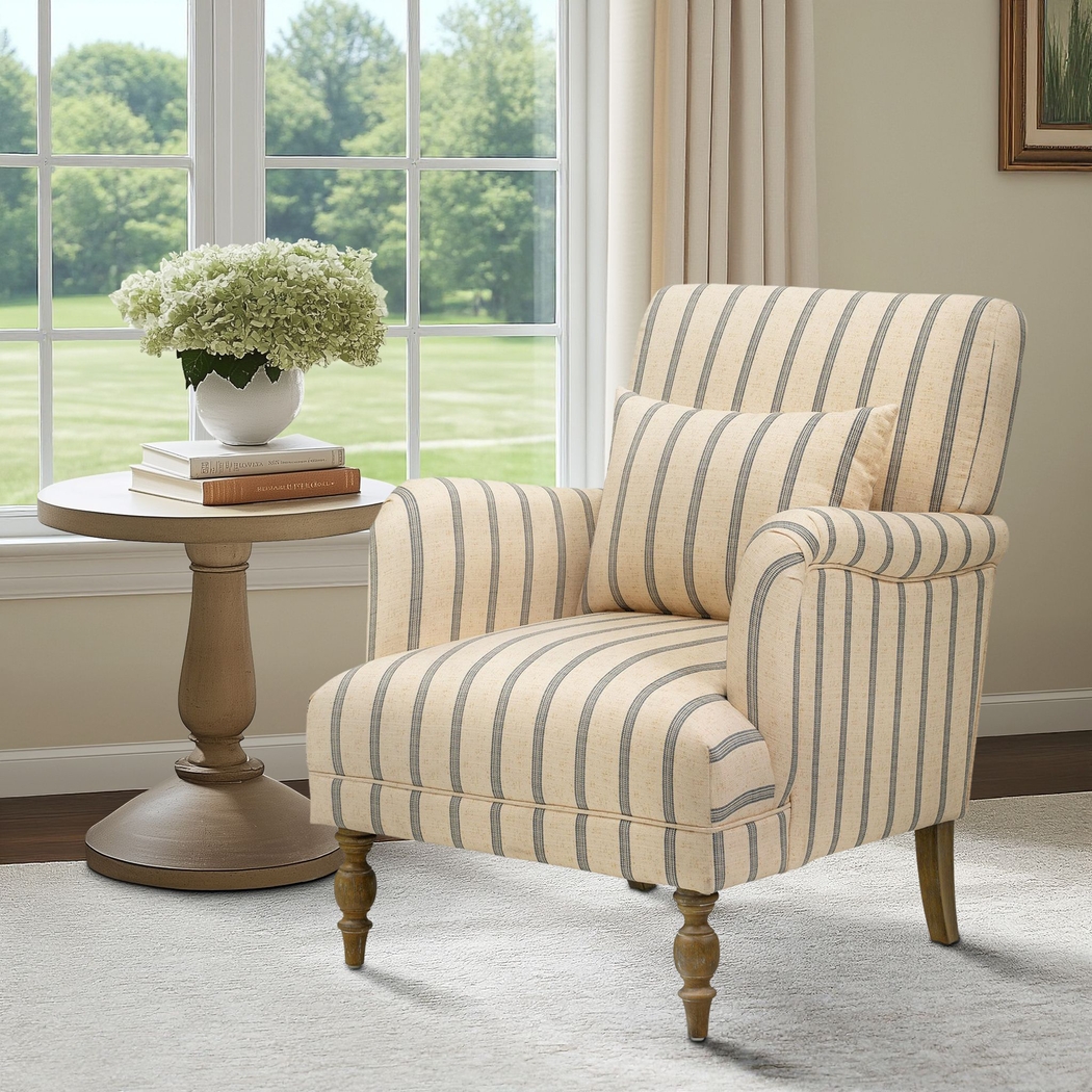 Wonderhive Beige Accent Chair - Thumbnail - Image 2